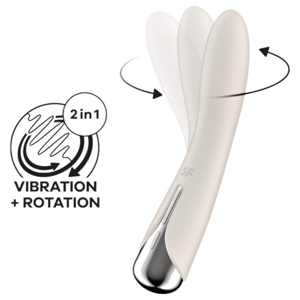 Satisfyer Spinning Vibe 1 - G-punkti vibraator pöörleva peaga - beež