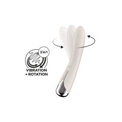   Satisfyer Spinning Vibe 1 - vibrátor s rotující hlavicí pro bod G (béžový)