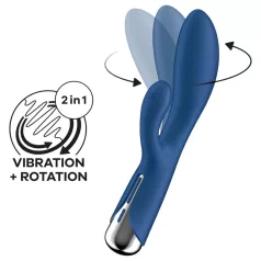   Satisfyer Spinning Rabbit 1 - pöörleva kliitorivarrega vibraator - sinine