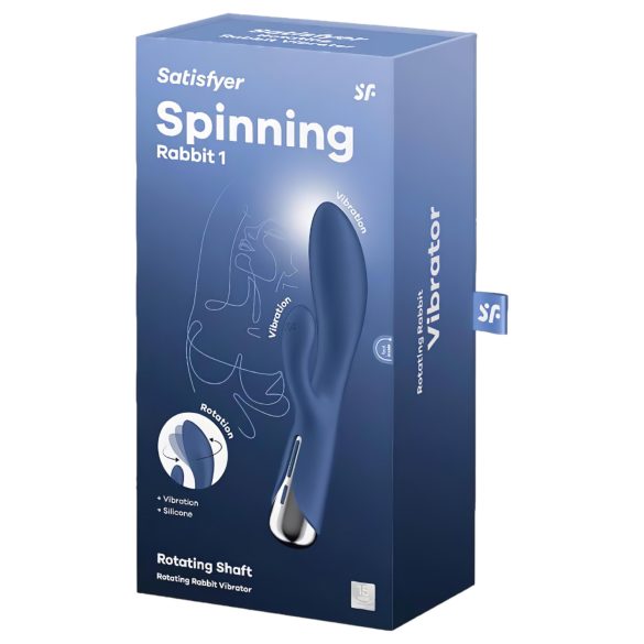 Satisfyer Spinning Rabbit 1 - pöörleva kliitorivarrega vibraator - sinine
