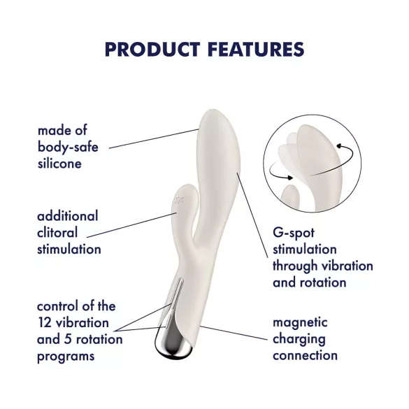 Satisfyer Spinning Rabbit 1 - pöörleva kliitoristimulaatoriga jänkuvibraator