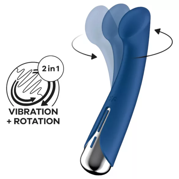 Satisfyer Spinning G-Spot 1 - pöörleva peaga G-punkti vibraator (sinine)