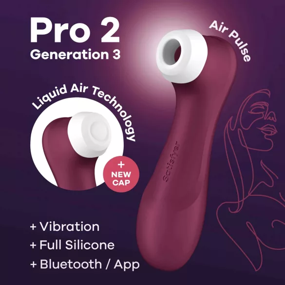 Satisfyer Pro 2 Gen3 - rakendusega juhitav õhulainetega kliitoristimulaator (punane)