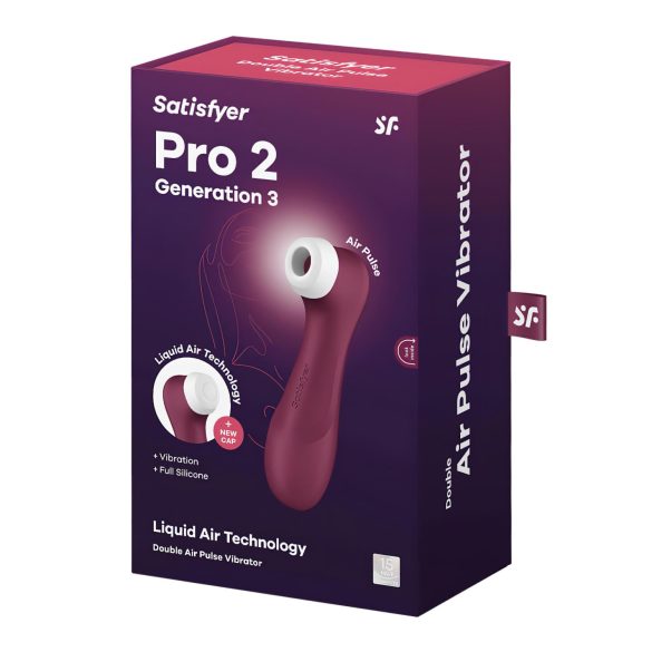 Satisfyer Pro 2 Gen3 - akuga õhulainete klitoristimulaator - punane