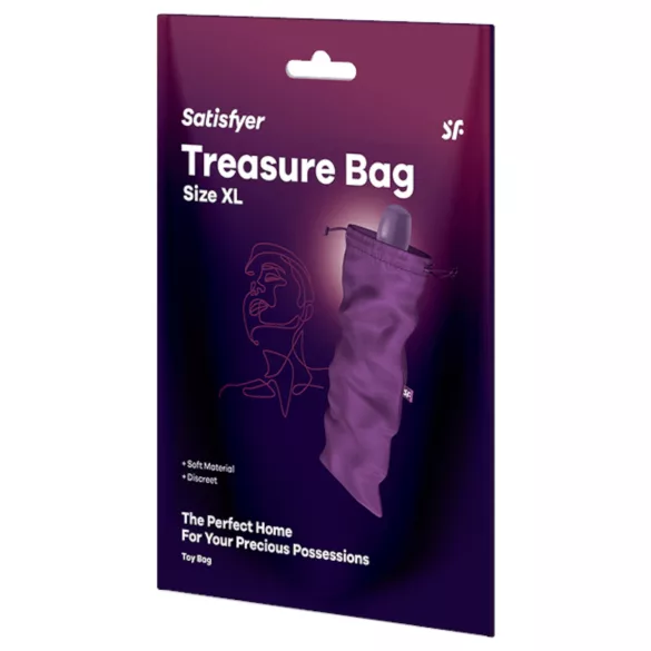 Satisfyer Treasure Bag XL - diskreetne hoiukott - ekstra suur - lilla
