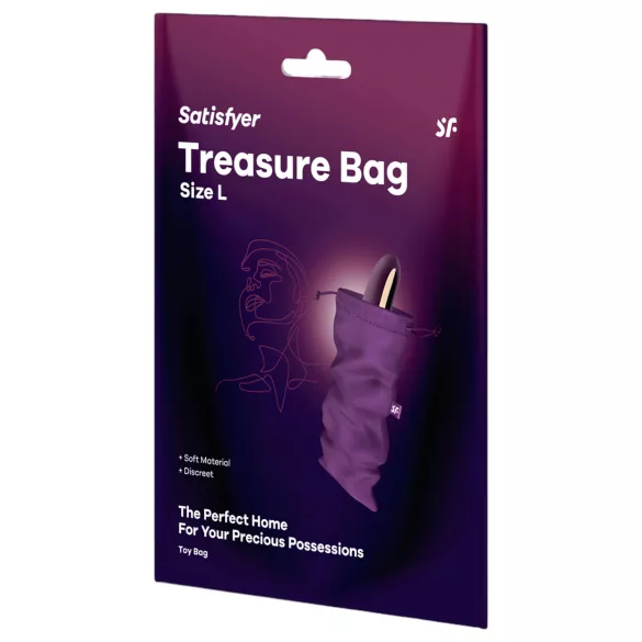 Satisfyer Treasure Bag L - diskreetne hoiukott - keskmine - lilla