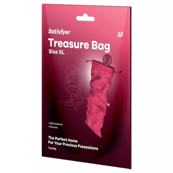 Satisfyer Treasure Bag XL - diskreetne hoiukott - eriti suur - roosa