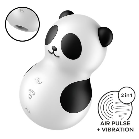 Satisfyer Pocket Panda - Õhkstimulaator naistele (must)