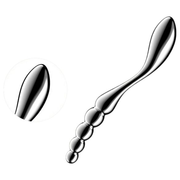 Satisfyer Star Force 1 - terasest nupukestega dildo - hõbedane