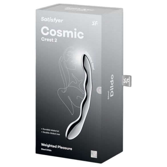 Satisfyer Cosmic Crest 2 - laineline terasdildo (hõbedane)