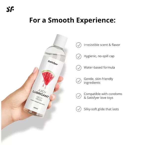 Satisfyer - maitsestatud libesti - arbuus - 300 ml
