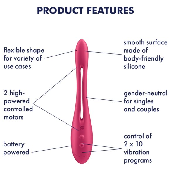 Satisfyer - paaride vibreeriv vibraator - painduv - roosa
