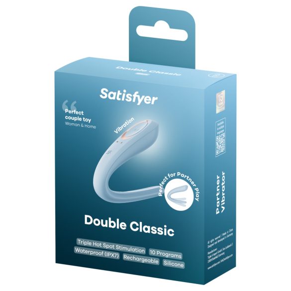 Satisfyer Double Classic - paarivibraator (sinine)
