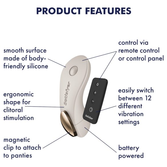 Satisfyer Little Secret - aluspesu vibraator - valge