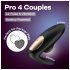 Satisfyer Pro 4 Couples - paaride õhulainevibraator - must