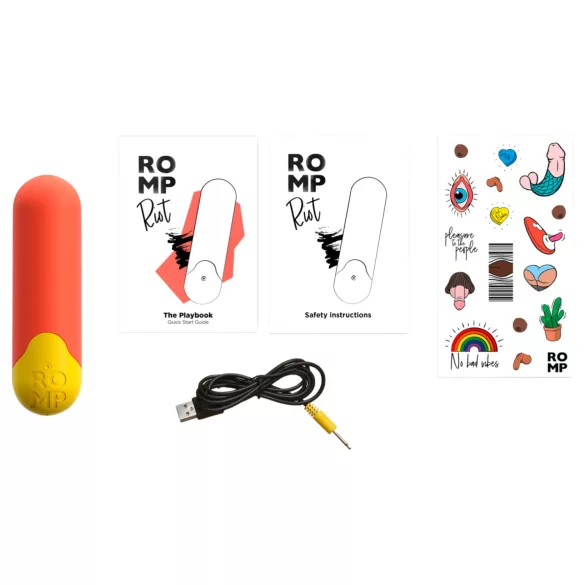 ROMP Riot - mini vibraator - kompaktne - oranž