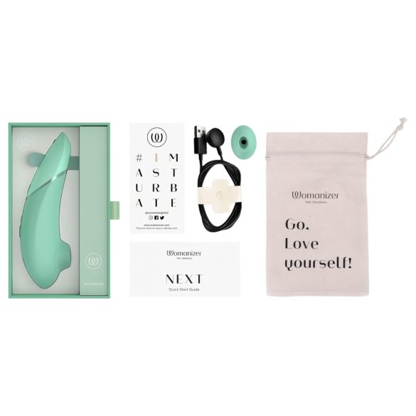 Womanizer Next - akuga õhulainetega kliitoristimulaator (salveiroheline)