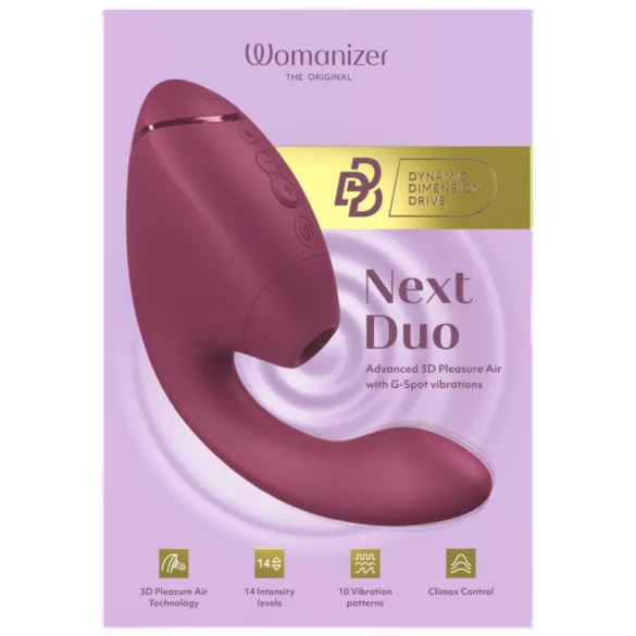 Womanizer Next Duo - G-punkti ja kliitori vibraator - roosa