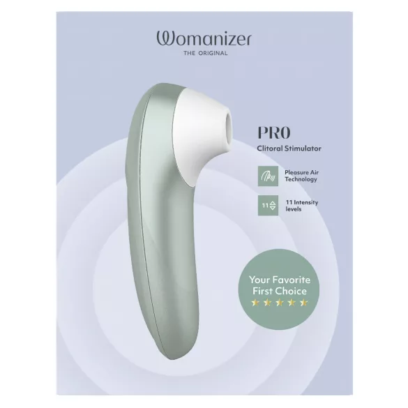 Womanizer Pro - õhulainetega kliitori stimulaator (roheline)