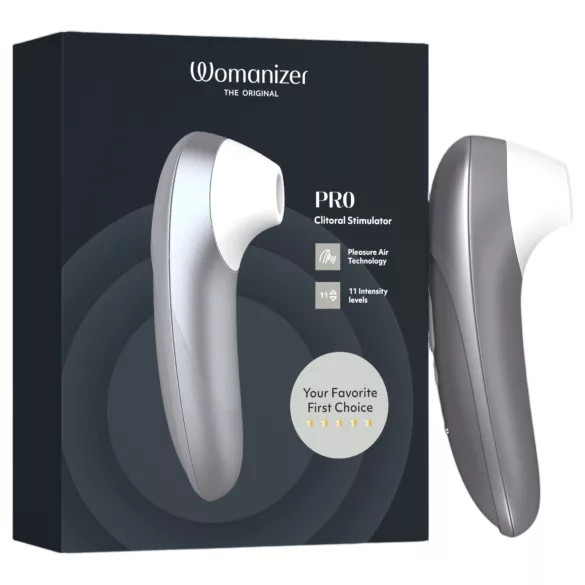Womanizer Pro - õhulainetega kliitormassaažija (hall)