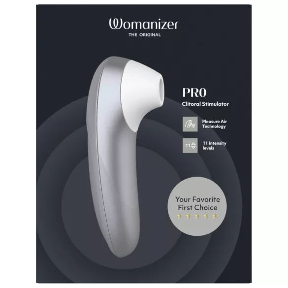Womanizer Pro - õhulainetega kliitormassaažija (hall)