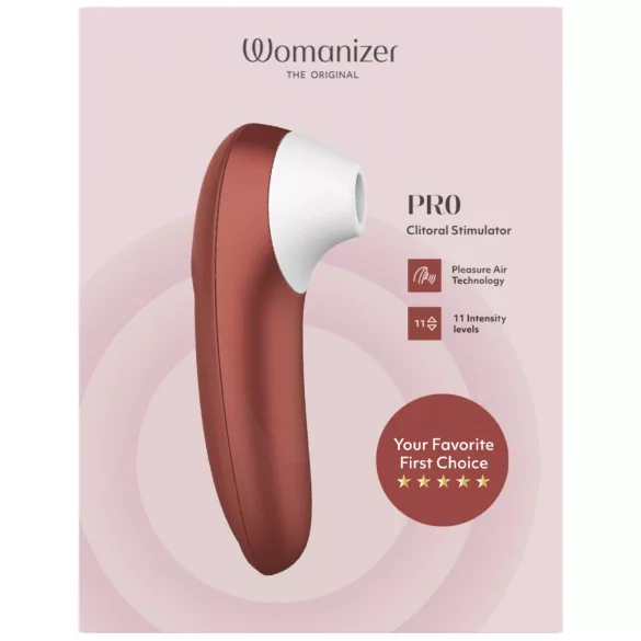 Womanizer Pro - õhulainetega kliimaksistimulaator (punane)