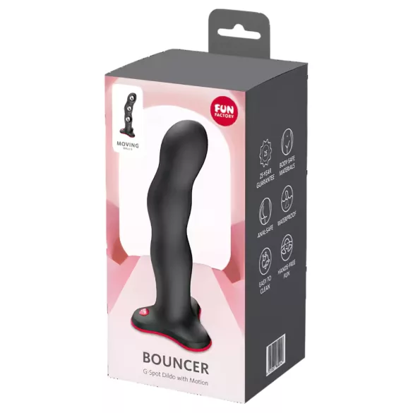 Fun Factory Bouncer - raskendatud G-punkti dildo (must)