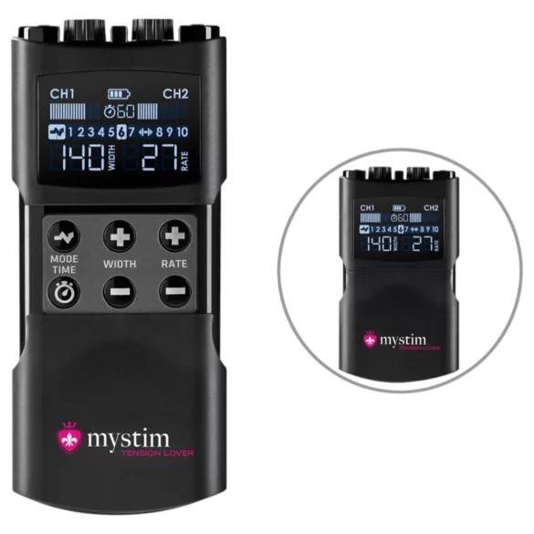 mystim Tension Lover 2 - elektrostimulatsiooni komplekt - digitaalne - must