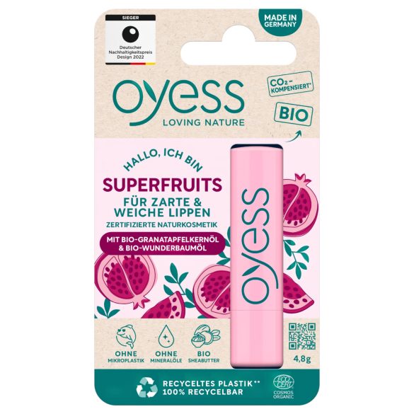 Oyess BIO - puuviljamaitseline huulepalsam