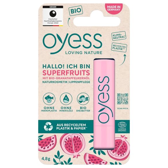 Oyess BIO - puuviljamaitseline huulepalsam
