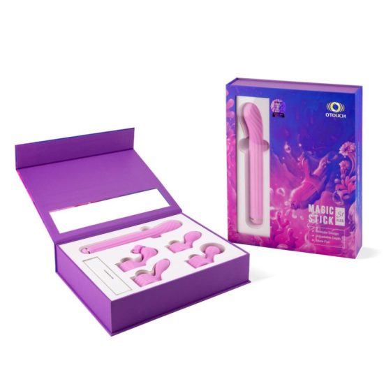 Magic Stick - vibrator with interchangeable wand (pink)