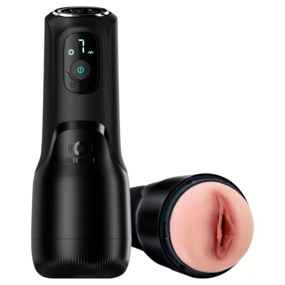 OTOUCH Airturn 4 - imemise ja vibratsiooniga automaatne masturbator (must)