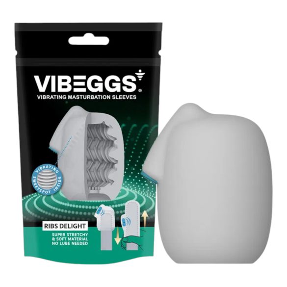 VIBEGGS Ribs Delight - vibreeriv munamasturbaator - valge