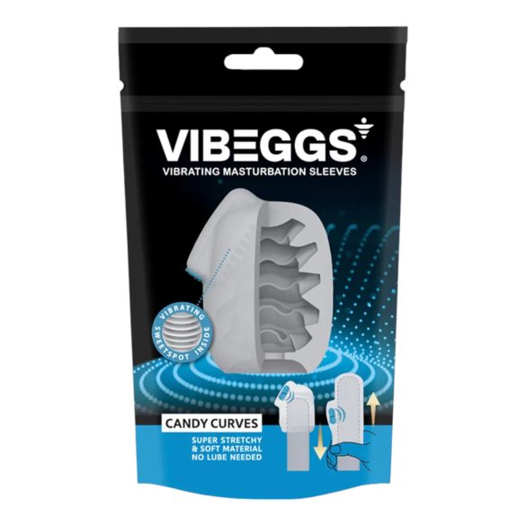 VIBEGGS Candy Curves - vibro munand masturbaator - valge