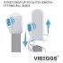 VIBEGGS Candy Curves - vibratsioonimuna masturbaator (valge)