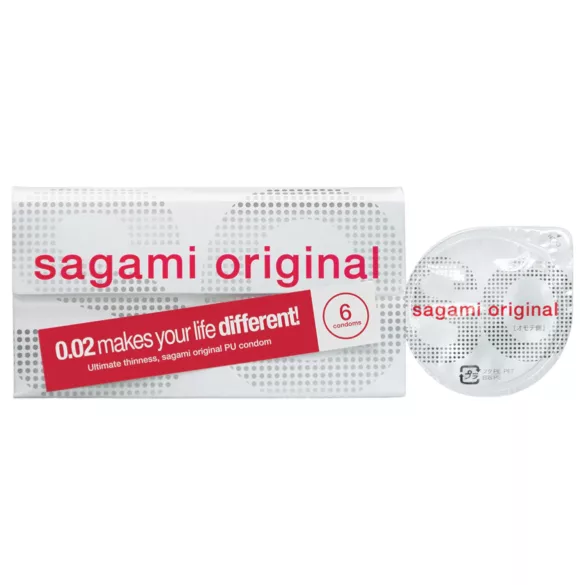 Sagami Original 0.02 - kondoomid - 55mm - 6 tk