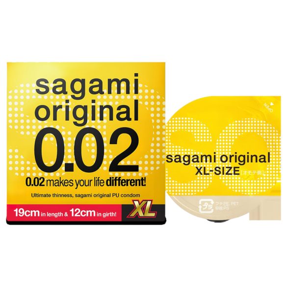 Sagami Original 0,02 XL - kondoom - XL suurus 61mm - 1 tk