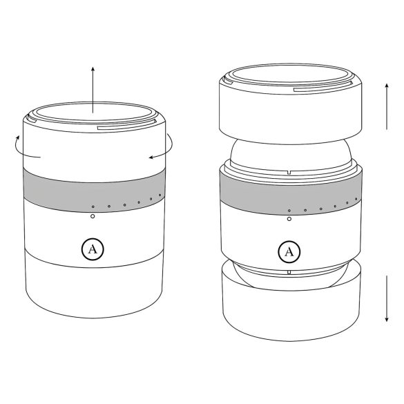 Arcwave Voy - masturbator meestele - pigistav pöörlev - must