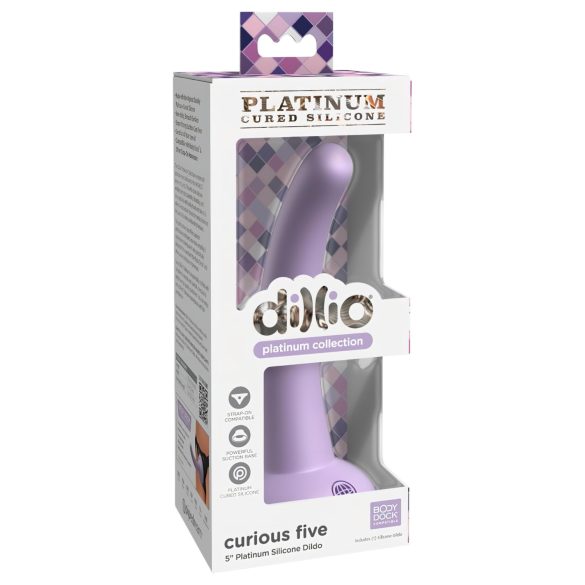 Dillio Uudishimulik Viis - iminapaga dildo (15cm) - lilla