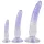 Crystal Clear - anaaltreener dildode komplekt - 3 tk läbipaistev-sinine
