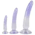 Crystal Clear - anaaltreener dildode komplekt - 3 tk läbipaistev-sinine
