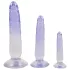 Crystal Clear - anaaltreener dildode komplekt - 3 tk läbipaistev-sinine