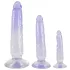 Crystal Clear - anaaltreener dildode komplekt - 3 tk läbipaistev-sinine