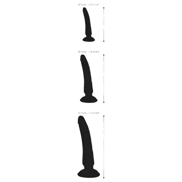 Crystal Clear - anaaltreener dildode komplekt - 3 tk läbipaistev-sinine