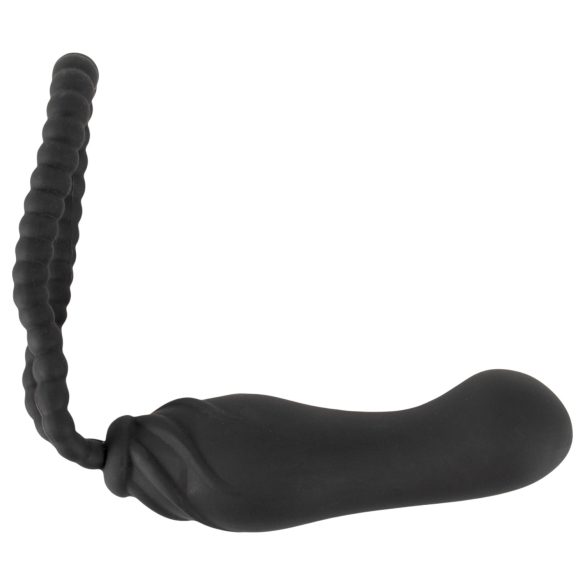 Black Velvets Perfect Fit - strap-on dildo - musta