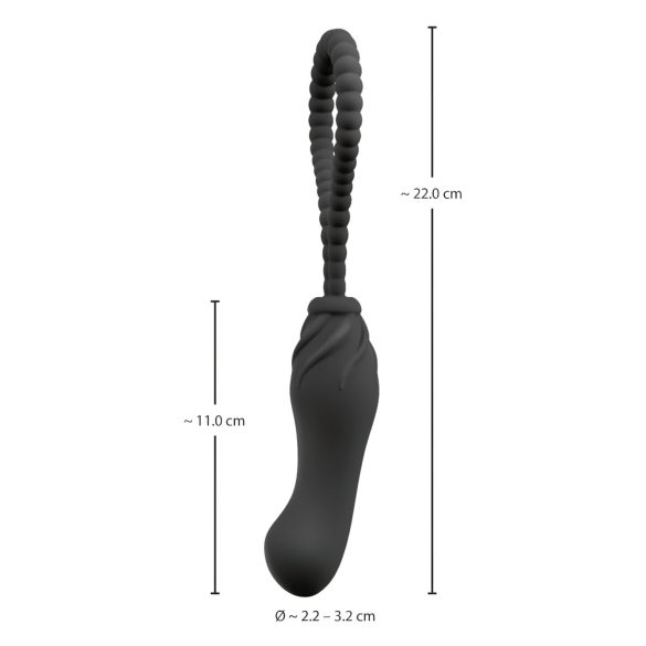 Black Velvets Perfect Fit - strap-on dildo - musta