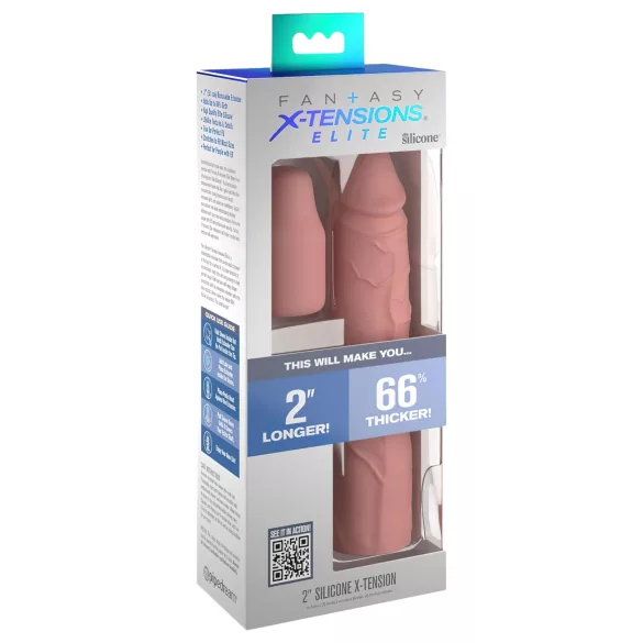Pipedream - X-TENSION Elite 2 - lõigatav peenisekate (naturaalne)