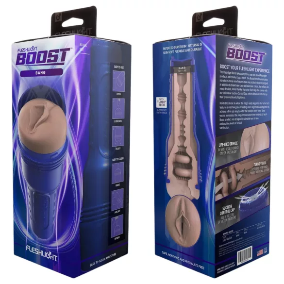Fleshlight Boost Bang - realistlik masturbaator tupega - naturaalne