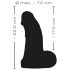 Realistixxx Real Giant - realistlik munanditega dildo - 22 cm - must