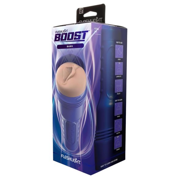 Fleshlight Boost Bang - masturbaator realistliku tupega - pruun